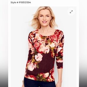 Talbots floral sweater